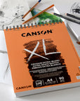 בלוק נייר אקוורל Canson XL 90 גרם בכריכת ספירלה - A3/A4/A5