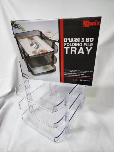 MUNIX 3X – מגש מסמכים פלסטיק שקוף ומחוזק