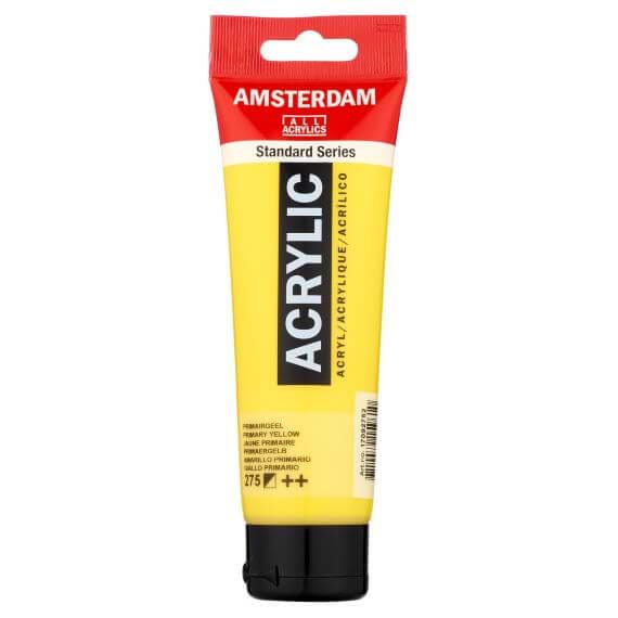 צבע אקריליק איכותי אמסטרדם צהוב ראשוני 275 - 250 מ"ל לאמנים