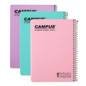 מחברת ספירל 1 נושא פוליו שורה CAMPUS - כריכה קשה סטודנטית