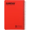 מחברת ספירל פוליו משובצת 5 נושאים CAMPUS - כריכה אדומה