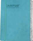 מחברת ספירל כריכה קשה A4, דפי משובץ, גומיה CAMPUS