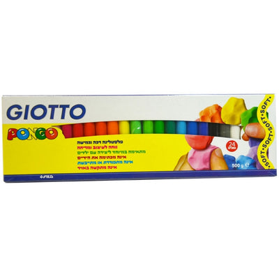 פלסטלינה GIOTTO PONGO 24 גוונים חבילה 500 גרם לעיצוב