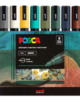 מארז 8 טושי פוסקה PC-5M POSCA EARTH יוניבול
