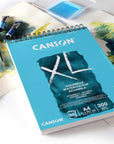 בלוק נייר אקוורל Canson XL 300 גרם בכריכת ספירלה A4
