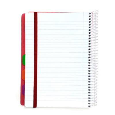 מחברת ספירלה 5 נושאים שורה עם חוצצים וגומיה CAMPUS